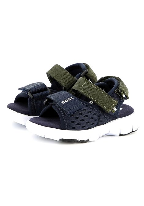 Sandali con stampa HUGO BOSS KIDS | J52159849